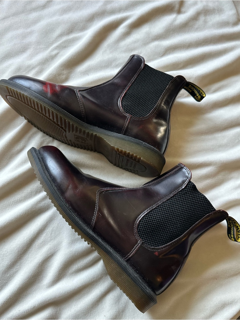 Dr Martens Flora Arcadia Chelsea Boots in Dark Cherry sz 8 - Picture 2 of 7